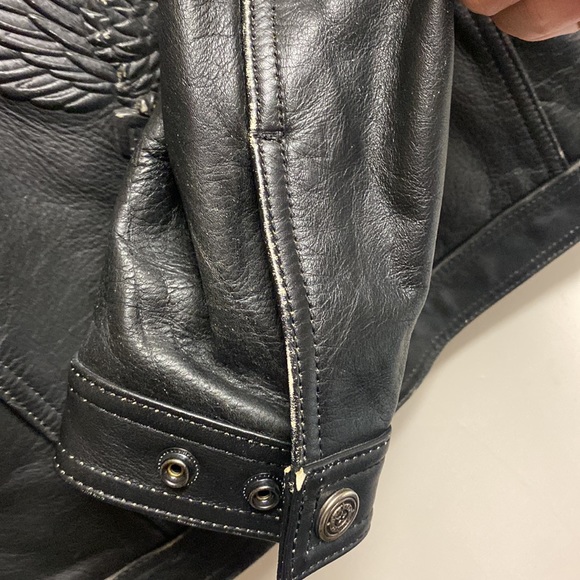 Harley-Davidson Vintage Distressed Leather Jacket - Picture 9 of 14